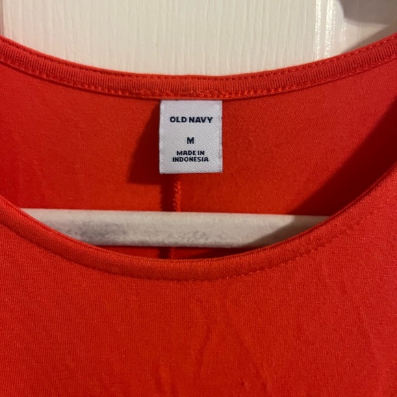 Old Navy sleeveless salmon/red-pink mini shift dress size M - Picture 5 of 6